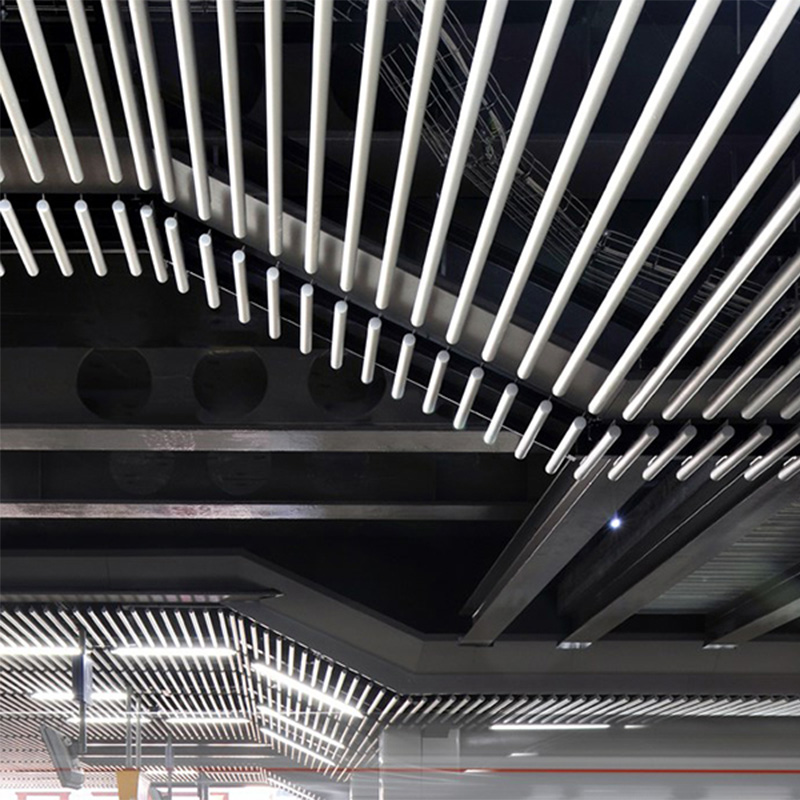  Tubular-baffle ceiling